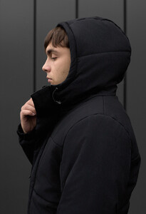 Фото - Базова чорна куртка на зиму Staff qux black - Men box