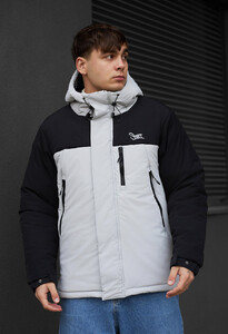Фото - Базова куртка на зиму Staff pix black & light gray - Men box