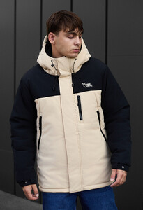 Фото - Мужская двухцветная куртка Staff pix milk & black - Men box