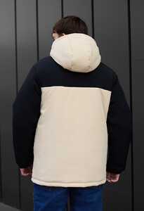 Фото - Мужская двухцветная куртка Staff pix milk & black - Men box