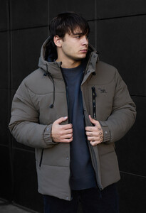 Фото - Зимова куртка в кольорі темний хакі Staff golu dark khaki - Men box