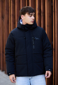 Фото - Брендированная черная куртка Staff golu black - Men box
