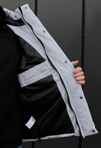 Фото - Светло-серая зимняя куртка Staff nex light gray - Men box