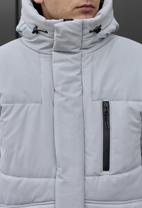 Фото - Светло-серая зимняя куртка Staff nex light gray - Men box