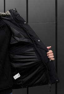 Фото - Двухцветная зимняя куртка Staff nex black & gray - Men box