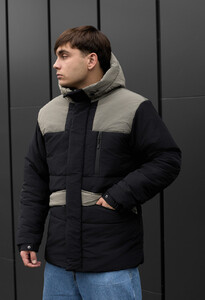 Фото - Двухцветная зимняя куртка Staff nex black & gray - Men box
