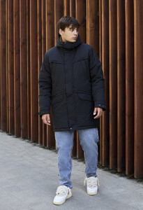 Фото - Мужская парка черного цвета Staff st black - Men box