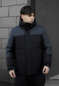 Фото - Повсякденна зимова куртка Staff qux black & gray - Men box