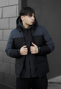 Фото - Повсякденна зимова куртка Staff qux black & gray - Men box