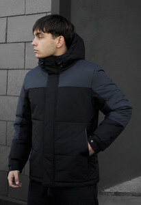 Фото - Повсякденна зимова куртка Staff qux black & gray - Men box