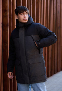 Фото - Двухцветная зимняя парка Staff to black & graphite - Men box