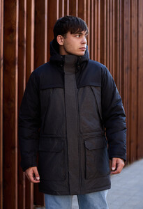 Фото - Двухцветная зимняя парка Staff to black & graphite - Men box
