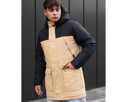 Фото - Зимняя двухцветная парка Staff to black & beige - Men box