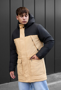 Фото - Зимова двоколірна парка Staff to black & beige - Men box