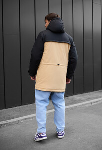 Фото - Зимова двоколірна парка Staff to black & beige - Men box
