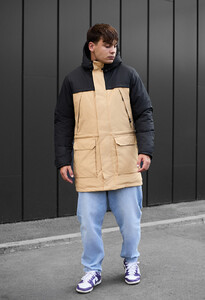 Фото - Зимова двоколірна парка Staff to black & beige - Men box