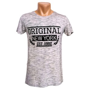 Фото - Мужская футболка Sport Line серая с текстовым принтом - Men box