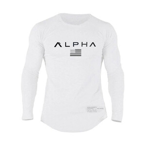 Фото - Чоловічий рашгард для фітнесу Alpha білого кольору - Men box