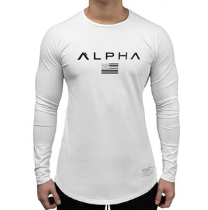 Фото - Чоловічий рашгард для фітнесу Alpha білого кольору - Men box