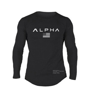 Фото - Базовий рашгард для спорту від Alpha чорного кольору - Men box