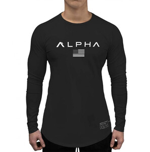 Фото - Базовий рашгард для спорту від Alpha чорного кольору - Men box