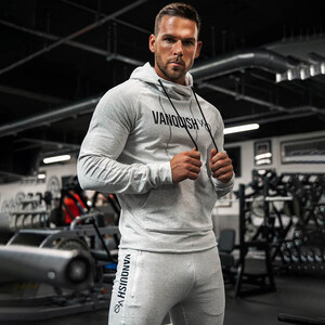 Фото - Мужской костюм для спорта от бренда VQH серого цвета - Men box