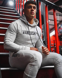 Фото - Мужской костюм для спорта от бренда VQH серого цвета - Men box