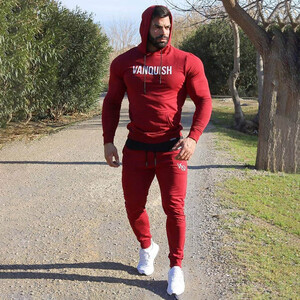 Фото - Спортивный костюм VQH (худи + штаны) красного цвета - Men box