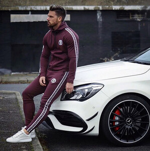 Фото - Універсальний спортивний костюм Alpha бордового кольору - Men box