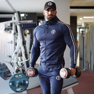 Фото - Базовий спортивний костюм від Alpha темно-синього кольору - Men box