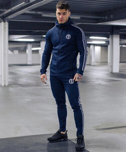 Фото - Базовий спортивний костюм від Alpha темно-синього кольору - Men box