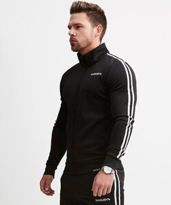 Фото - Черный спортивный костюм VQH с белыми лампасами - Men box