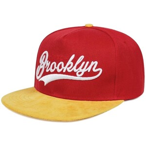 Фото - Красная бейсболка с прямым козырьком Narason Brooklyn - Men box