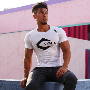 Фото - Футболка для бодибилдинга от FTX Sportwear белого цвета - Men box