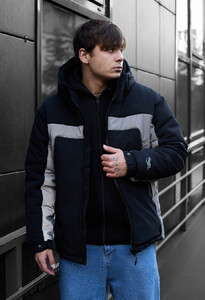 Фото - Молодежная зимняя куртка Staff vi black reflective - Men box