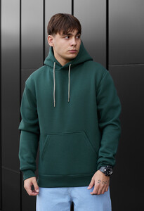 Фото - Однотонне зелене худі Staff green fleece - Men box
