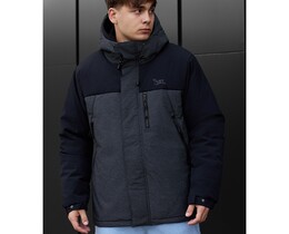 Фото - Двухцветная зимняя куртка Staff pix black & graphite - Men box