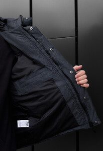 Фото - Двоколірна зимова куртка Staff pix black & graphite - Men box