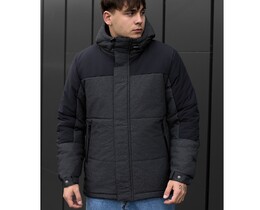 Фото - Зимняя куртка для парней Staff qux black & grahpite - Men box