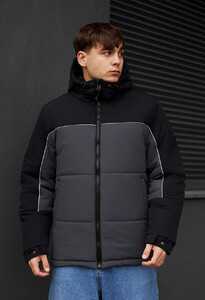 Фото - Базова зимова куртка Staff im black & gray reflective - Men box