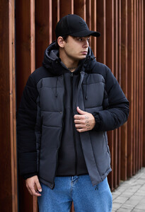 Фото - Теплая мужская куртка Staff ho black & gray - Men box
