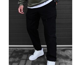 Фото - Чорні штани на зиму Staff cu black fleece - Men box