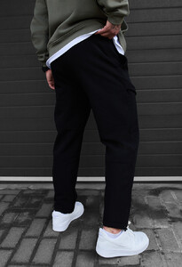 Фото - Черные штаны на зиму Staff cu black fleece - Men box