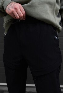 Фото - Черные штаны на зиму Staff cu black fleece - Men box