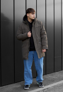 Фото - Парка цвета темный хаки Staff st dark khaki - Men box
