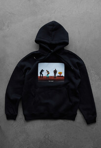 Фото - Чорне худі Staff x Вітер Степовий "Толя, зняв?" oversize fleece - Men box