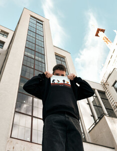 Фото - Чорне худі Staff x Вітер Степовий "Толя, зняв?" oversize fleece - Men box