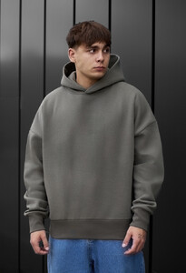 Фото - Тепле базове худі Staff dark khaki oversize fleece - Men box