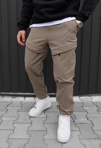 Фото - Светло-коричневые штаны Staff cu light brown fleece - Men box