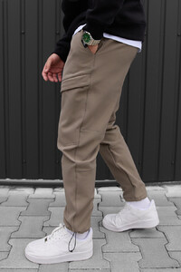 Фото - Светло-коричневые штаны Staff cu light brown fleece - Men box